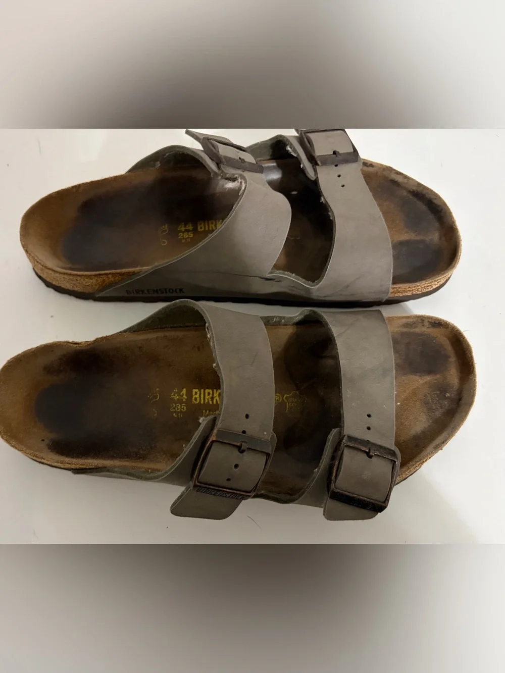 Birkenstock Men's Two-Strap Sandals — Gray/Brown